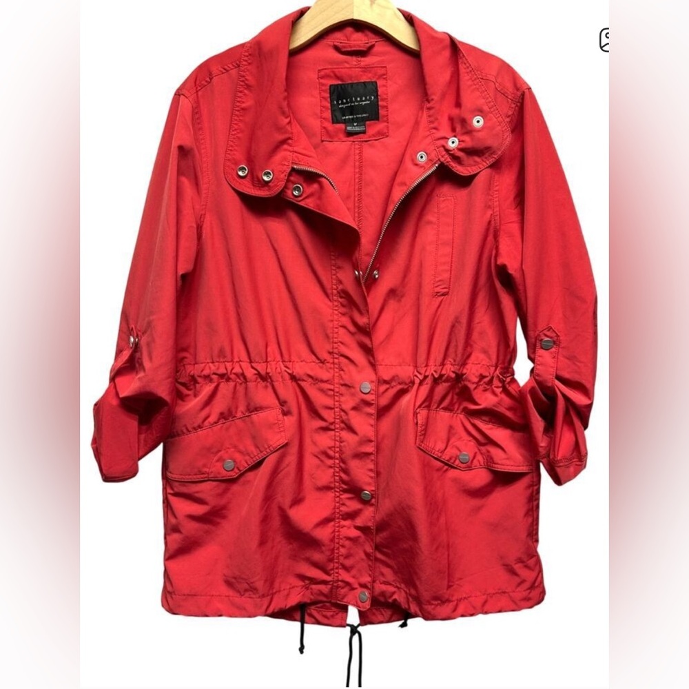 Sanctuary Women's Red Anorak
Utility Jacket Windbreaker